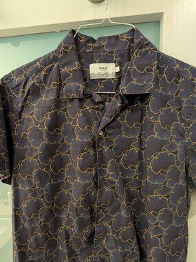 LIKE NEW -- Men's WAX LONDON short-sleeve cotton shirt, size L
